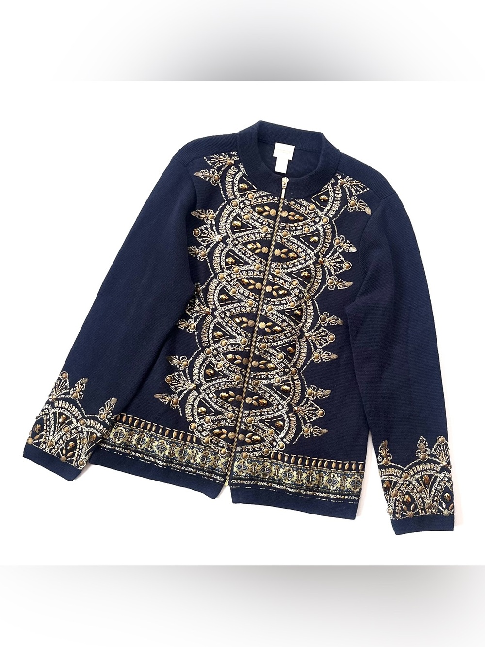 Four (4) New Women’s Chico’s Bundle — Button Up Shirt, Blouse, Jacket & Cardigan - Picture 11 of 15